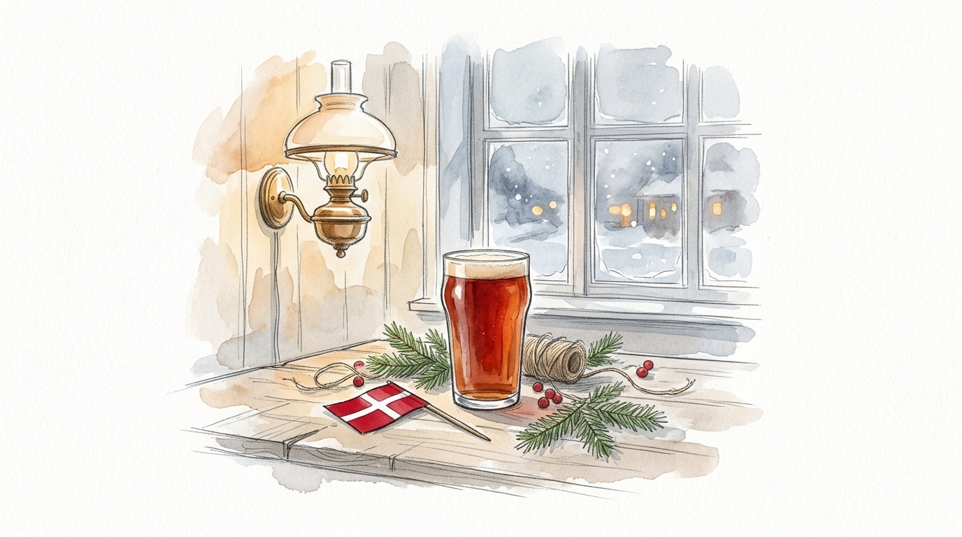 AI Hero Image: Julebryg – dänisches Weihnachtsbier
