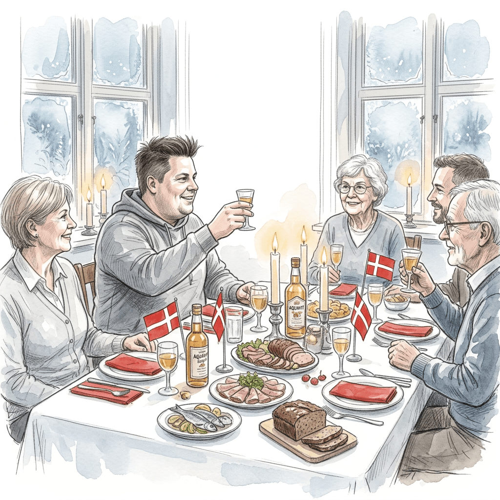 AI Hero Image: Julefrokost – Weihnachtsfeier