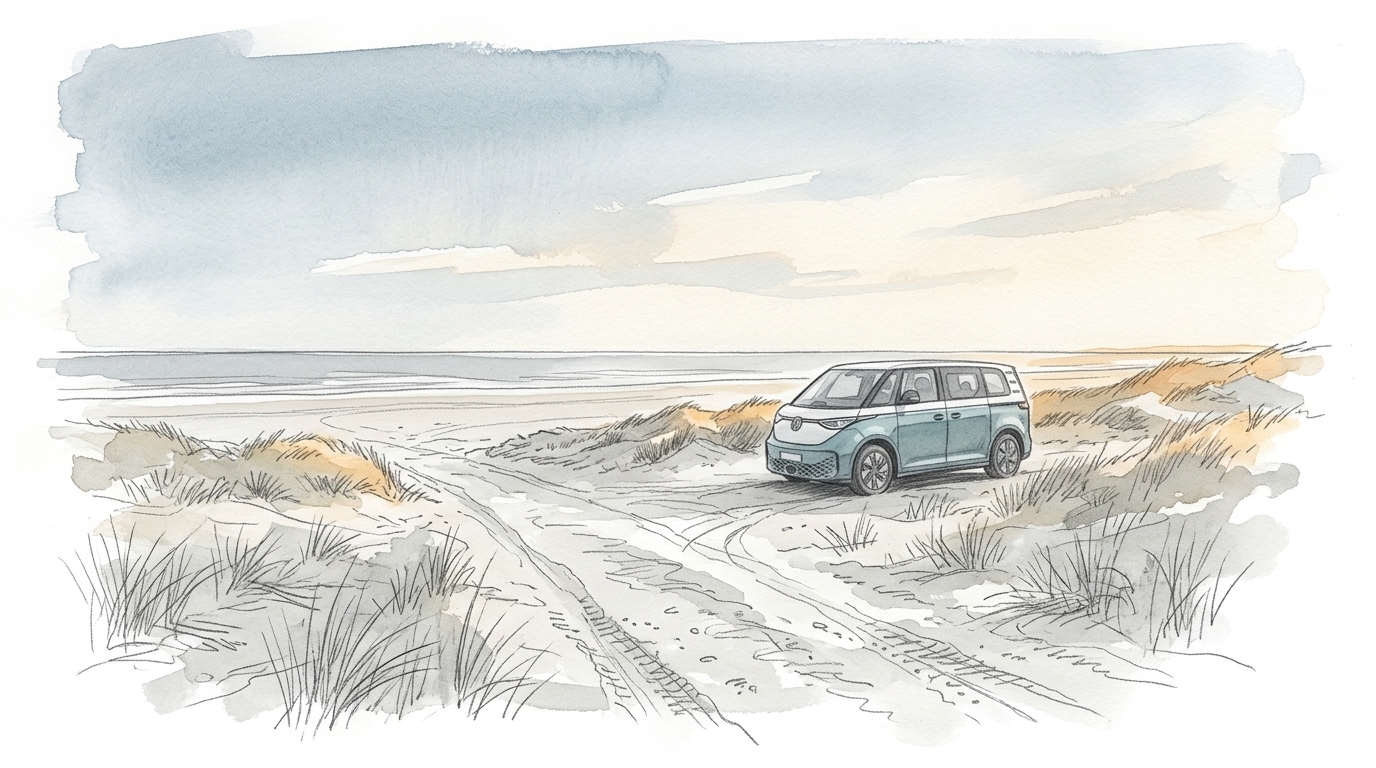 AI Hero Image: Mit dem Auto an den Strand: Fanøs seltsamste Selbstverständlichkeit