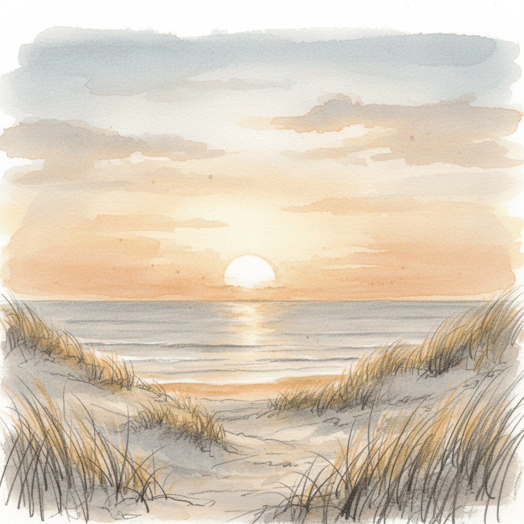 Sonnenuntergang bei "Stolen" Sønderborg