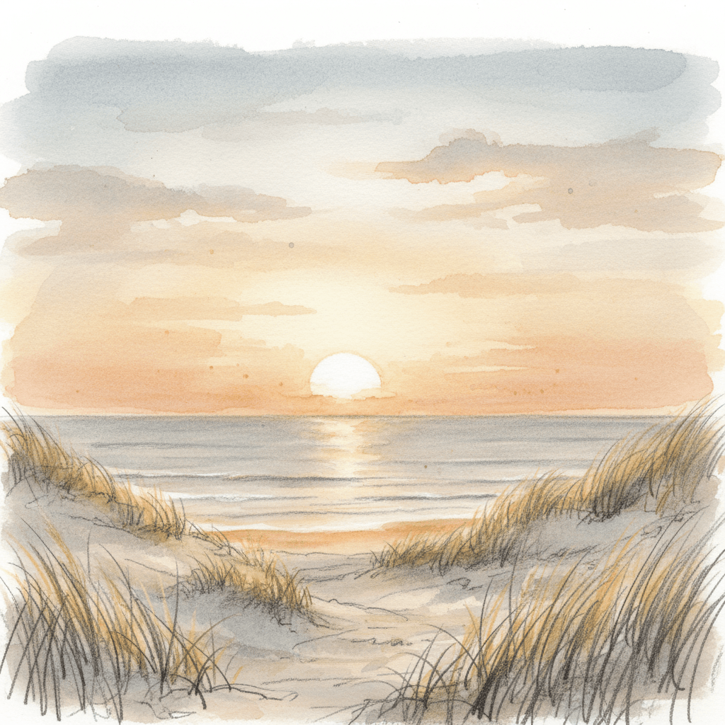 Sonnenuntergang bei Drejby Strand